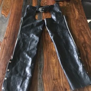 Unisex Park V Leather Motorcycle Chaps